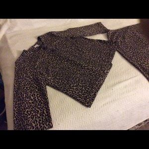 Jaclyn Smith Leopard Jacket and skirt Ensemble